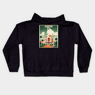 Kanpur India Vintage Tourism Travel Kids Hoodie